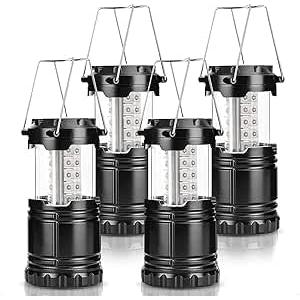 Linterna LED portátil para acampar, 4 unidades, para exteri…