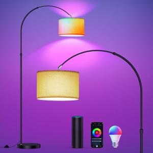 Modlicht Lámpara de pie inteligente, funciona con Alexa y G…
