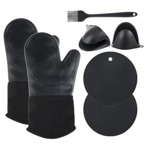 Juego de 6 guantes de horno resistentes al calor hasta 300…