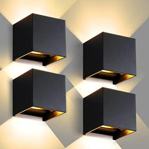 CANMEIJIA Aplique pared Exterior, 12W Impermeable IP65 Lamp…