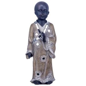 BY SIGRIS Figura Monje Dorado de Resina 34X11X13cm Figura d…