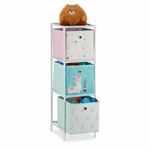 Relaxdays Estantería de niños con Tres Cajas, Almacenaje In…