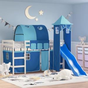 Festnight Litera con Tobogán, Torre, Túnel y Cortinas, Cama…