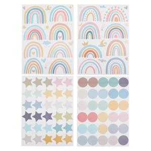 76 piezas Colores Arcoiris Adhesivo，Pegatinas de Pared Habi…