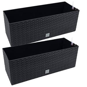 2 unidades de jardinera rectangular 17 litros con autorrieg…
