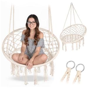 Campela Sillón colgante bohemio crudo - Nido de cigüeña col…