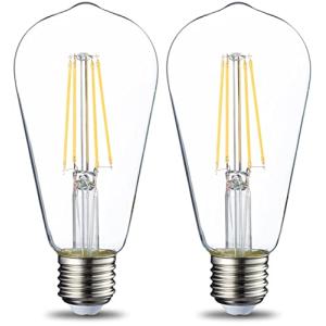 Amazon Basics Bombilla LED E27 Vintage Edison, ST64, 7 W (e…