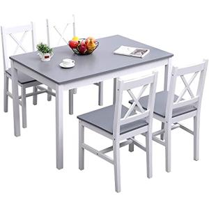 soges Juego de Muebles Comedor con 4 Sillas y Mesa de Comed…