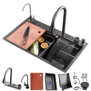 Fregadero De Cascada, Fregadero De Cocina De Acero Inoxidab…