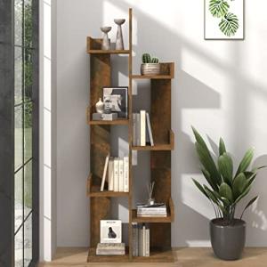 homiuse 48x25,5x140 cm Libreria Estanteria Roble Ahumado Es…