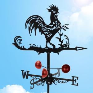 Veleta de Viento para Tejado, 33x56cm Veleta Gallo Metal Re…