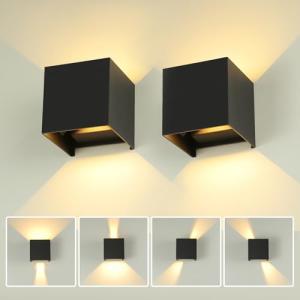 YICALE Aplique Pared Exterior 2 Pzs,12W IP65 Impermeable La…