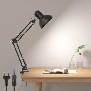 Lepro Lámpara Escritorio LED Industrial con Base y Abrazade…