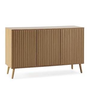 HOMN LIVING Aparador Lluvia 3 Puertas Color Roble, 120 cm (…
