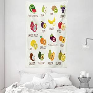 ABAKUHAUS Fruta Tapiz de Pared y Cubrecama Suave, Manzana N…