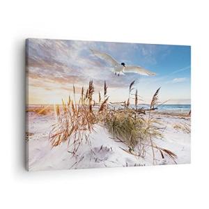ARTTOR Lienzos decorativos Gaviota Mar Costa Cuadro Sobre L…