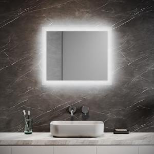 SUNXURY Espejo de baño 60 x 50 cm con iluminación de pared,…