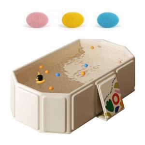 Bañera Plegable, Bañera Independiente Portatil Lavabo de Du…