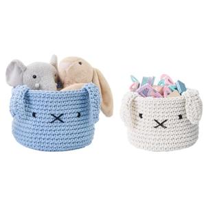 Cotton Rope Basket – Cesta de almacenamiento de tela para e…