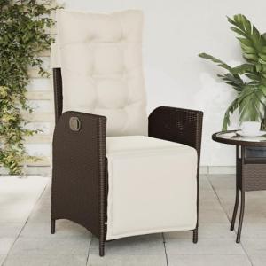 Xichuzi Sillón reclinable de jardín con reposapiés ratán PE…