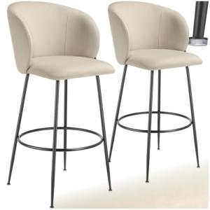 TecTake® Taburete Alto con Respaldo Acolchado, Silla Alta d…