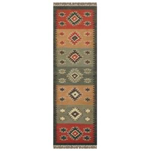 CASAVANI Alfombra de pasillo de 2 x 8 kilim, alfombra rever…