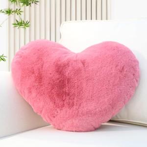 Yhoelata Cojin Corazon Rosa Brillante, Cojin de Peluche en…