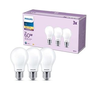 Philips - Bombilla LED A60 7W (Eq. 60W) 806 lúmenes, casqui…