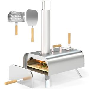 Outsunny Mini Horno de Pizza Exterior Portátil de Acero Ino…