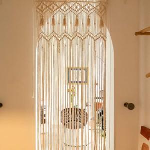 Mocrop 72×190cm Macrame Cortinas Decoracion Pared, Cortina…