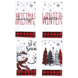 Meleager Paños Cocina Navidad, Juego de 4 Trapos Cocina Nav…
