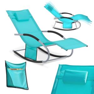 SoBuy Muebles de Jardin Mecedora Silla Tumbona de Exterior…