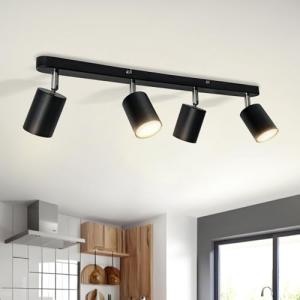 Sweier 4 Lámpara Techo Focos, Iluminación ángulo Ajustables…
