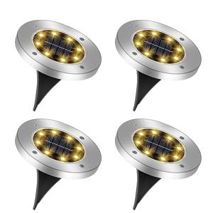 4 Piezas Luces Solares Exterior Jardín, 8 LEDs Luces Solare…