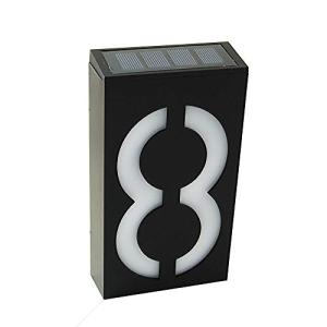 Número de Casa con 6-LED Luz Solare, KEEDA Exterior Lámpara…