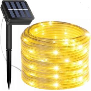 COSHANO Tira de Luces LED Solares Impermeables al Aire Libr…