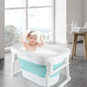 3 en 1 Bañera Plegable de Bebe de 0 a 8 Años, Bañera con As…