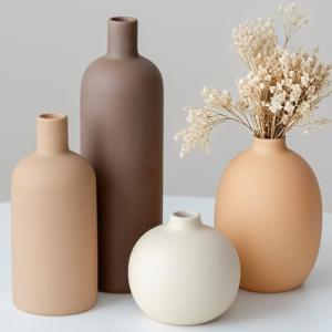Juego de 4 jarrones modernos de cerámica Morandi para decor…
