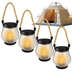 Farol solar de llama danzante para exteriores, faroles sola…