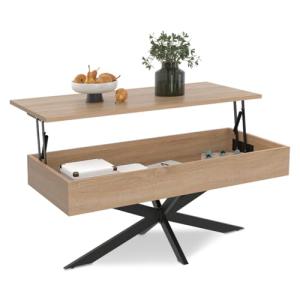 IDMarket - Mesa rectangular Alix 100 cm con superficie elev…