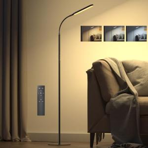 OUSFOT Lámpara de pie LED regulable 170 cm Lámpara de pie 3…