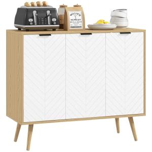 HOMCOM Aparador de Cocina Mueble Auxiliar de Cocina con 3 P…
