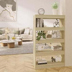 homiuse Libreria Estanteria 80x30x135 cm Roble Sonoma Estan…