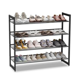 Dripex Zapatero de metal negro, 30,5 x 92 x 82,5 cm, zapate…