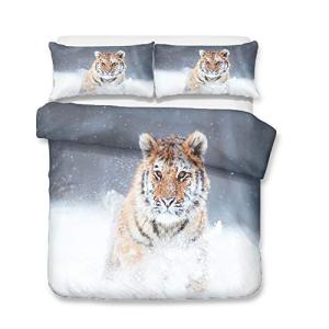 Chickwin Juego de Ropa de Cama 3D Tigre Animal Estampado 3…