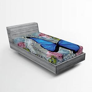 ABAKUHAUS Clásico Sábana Elastizada, Rosas y Perlas Butterl…