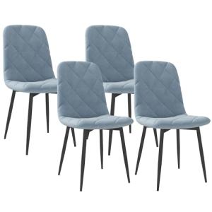 HOMCOM Juego de 4 Sillas de Comedor Modernas Sillas de Coci…
