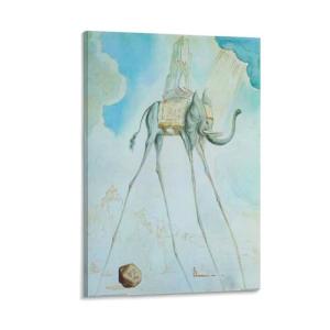 NENGKUAI Póster de pintura de Salvador Dalí "L'Elephante Gi…