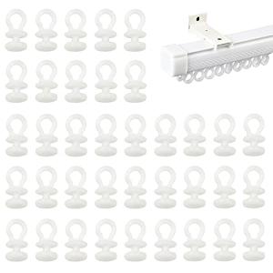 DCQQ 100 Pcs Raíles de Cortinas - Ganchos deslizantes - Des…