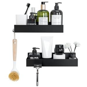 AuraLum Estanteria Baño,Estantería Ducha sin Taladro,2 Piez…